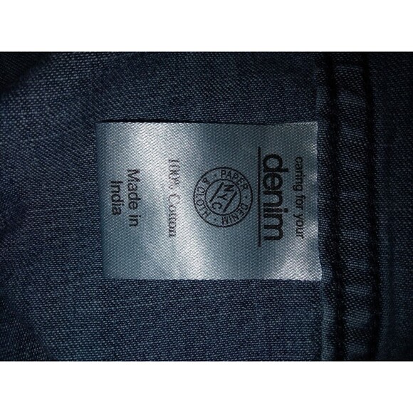 Paper Denim & Cloth Mens XL Shirt Chambray Casual Long Sleeve - Picture 6 of 7